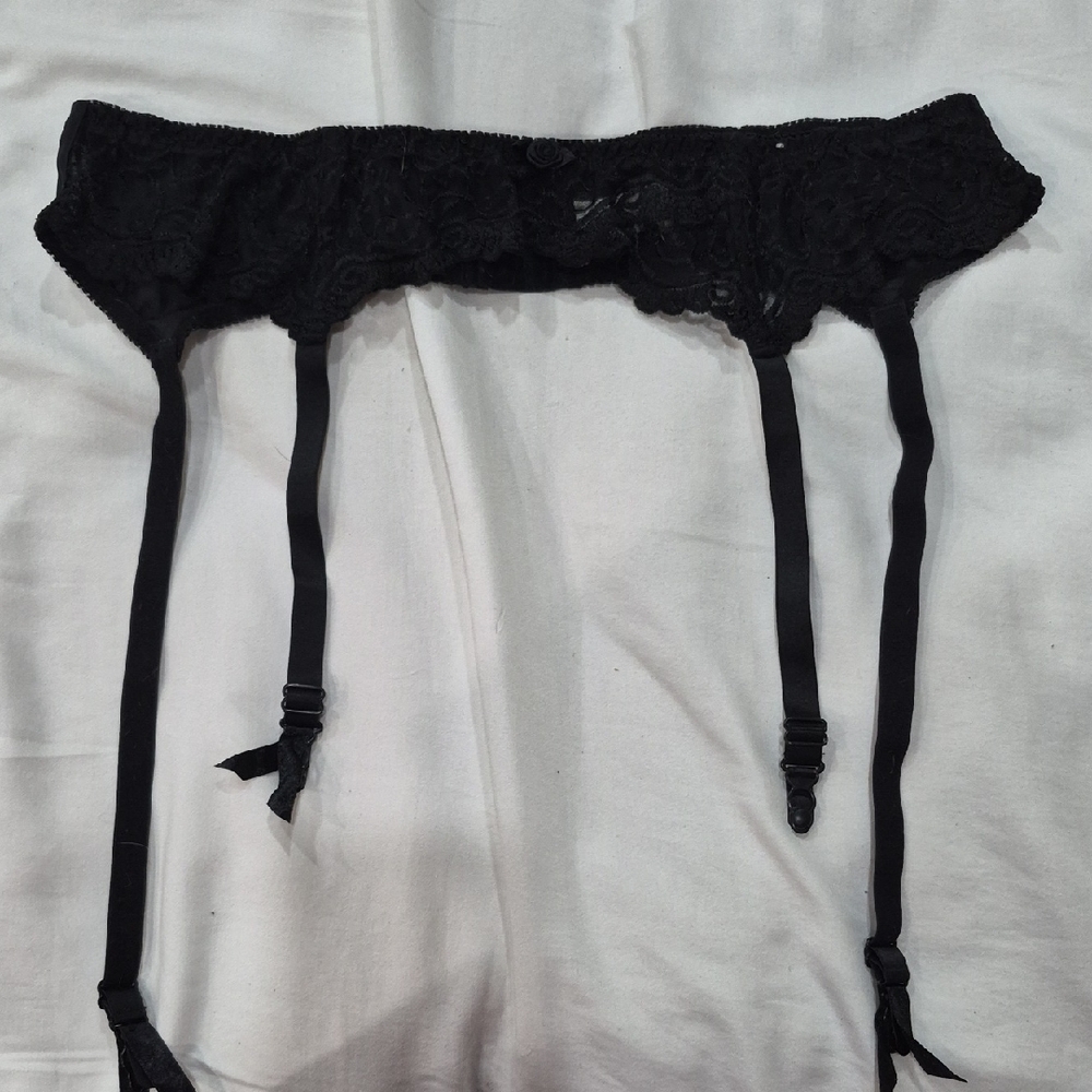 Lane Byant Intimates Sexy Black Lace Garter Belt Size 3X